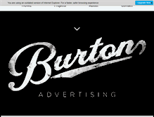 Tablet Screenshot of burtonadvertising.com